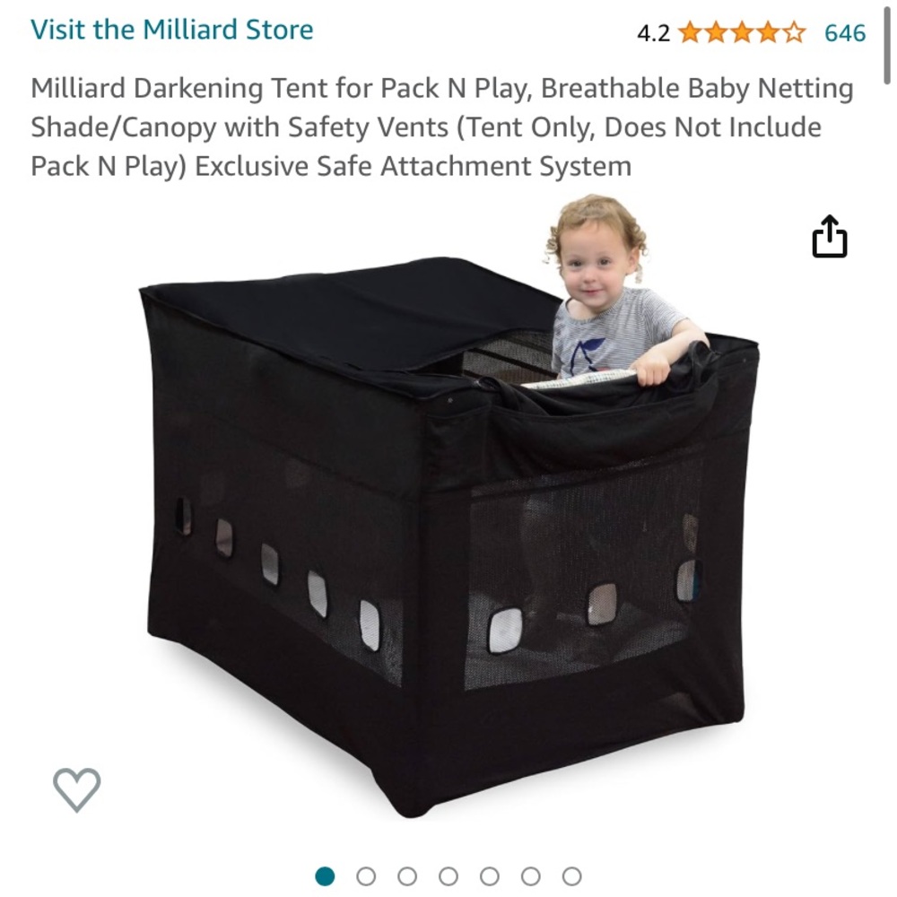 Milliard Darkening Tent for Pack N Play